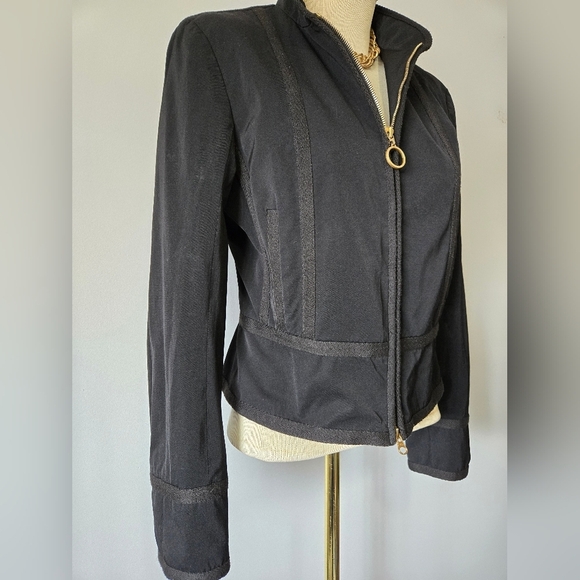 ESCADA Sport Black Fitted Jacket with Gold Hardware. Size 38/ Small- Medium - Picture 2 of 12